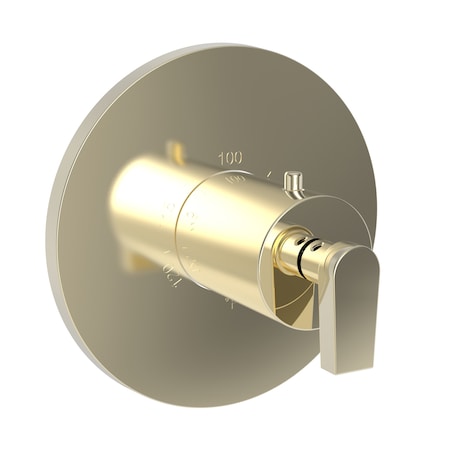 Newport Brass 3/4" Round Thermostatic Trim Plate With Handle in French Gold (Pvd) 3-2974TR-24A